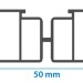 Лага алюминиевая KRONEX 50x25x3000 мм несущая купить в Салавате