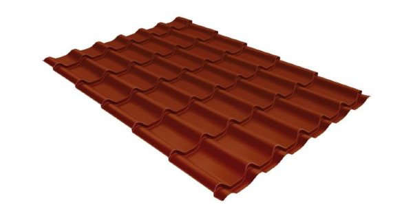 Металлочерепица классик GL 0,5 Velur20 RAL 8004 терракота купить в Салавате