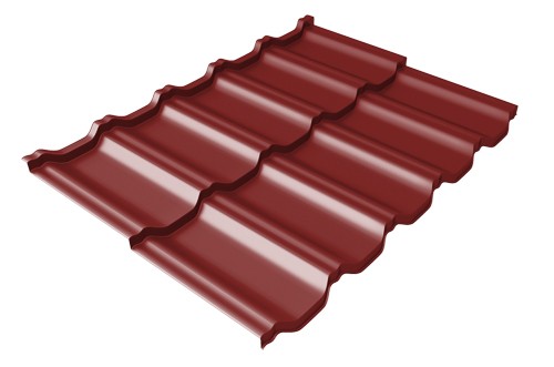 Металлочерепица модульная Квинта Uno Grand Line c 3D резом 0,5 Satin RAL 3011 коричнево-красный купить в Салавате