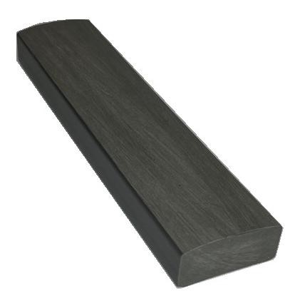 Лавочный брус Ecodecking Некст полнотелый брашированный 70х35 графит купить в Салавате