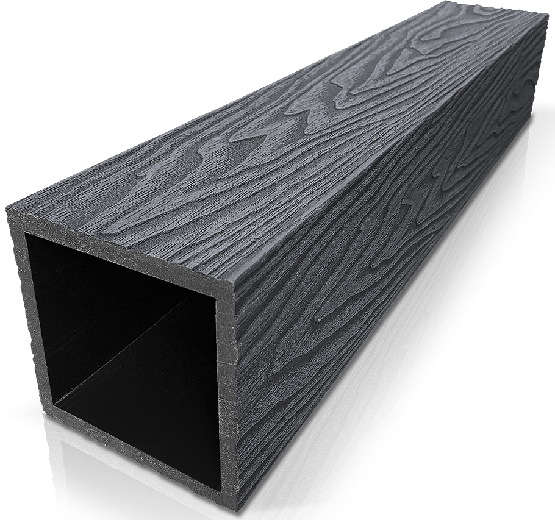 Столб ДПК 3D GardenParkett фактура дерева Графит купить в Салавате