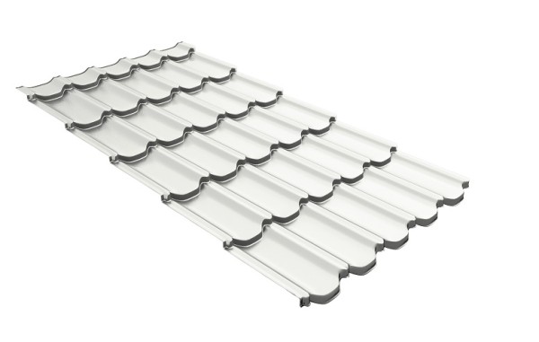 Металлочерепица квинта плюс с 3D резом 0,5 Satin RAL 9003 сигнальный белый купить в Салавате