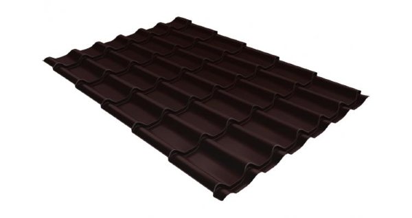 Металлочерепица классик 0,5 Satin RAL 8017 шоколад купить в Салавате