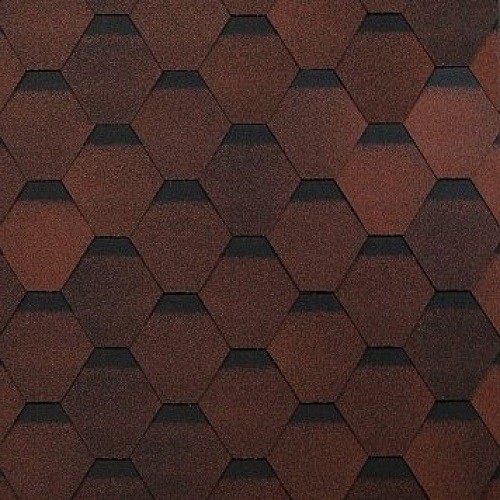Гибкая черепица Shinglas, коллекция Оптима – Красный купить в Салавате