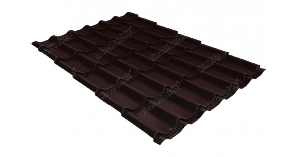 Металлочерепица классик GL 0,5 Quarzit RAL 8017 шоколад Metallic купить в Салавате