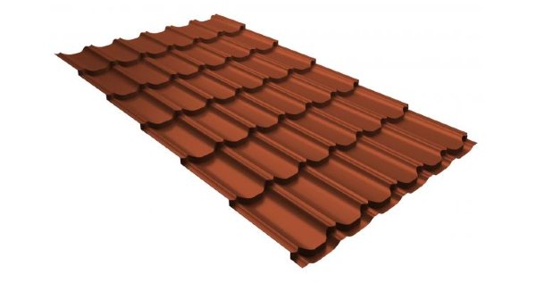 Металлочерепица квинта плюс 0,5 GreenCoat Pural RR 750 кирпично-красный (RAL 8004 терракота) купить в Салавате
